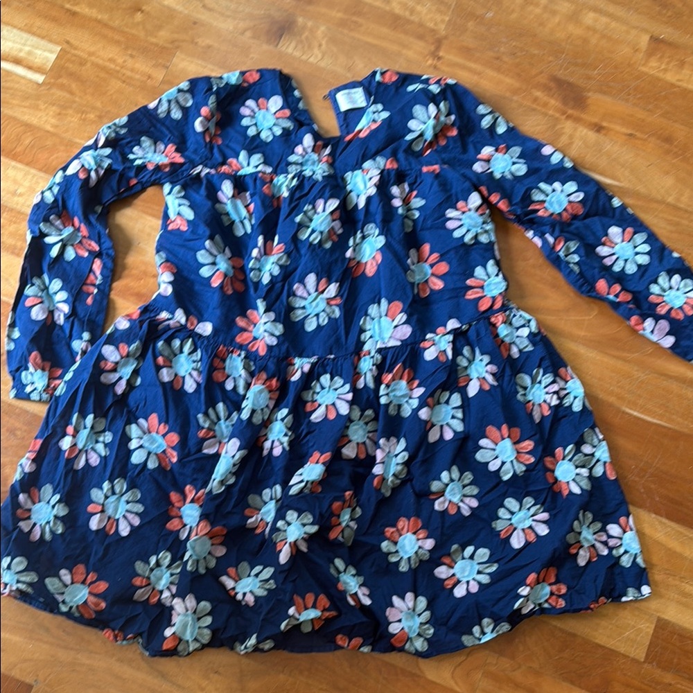 Crewcuts Floral Kids Dress - Navy and Multicolor